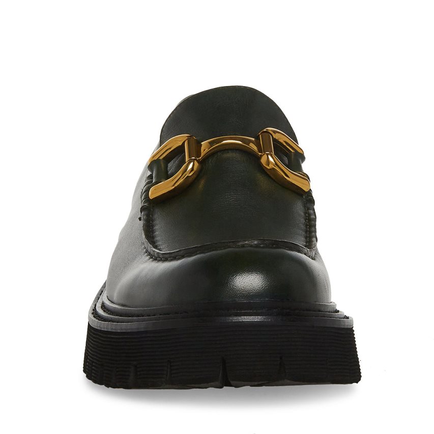 Zapatos Plataforma Steve Madden Zylo Cuero Hombre Verde Oscuro | ES BT2E68